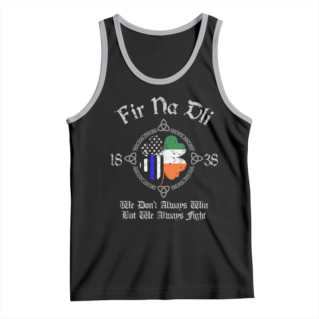Irish Pride Tank Top Fir Na Dli Men Of Law Shamrock American Irish Flag TS09 Black Athletic Heather Print Your Wear