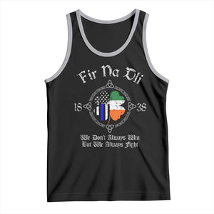 Irish Pride Tank Top Fir Na Dli Men Of Law Shamrock American Irish Flag TS09 Black Athletic Heather Print Your Wear