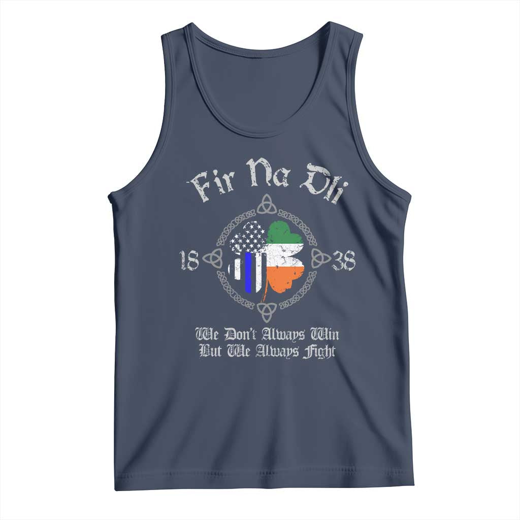 Irish Pride Tank Top Fir Na Dli Men Of Law Shamrock American Irish Flag TS09 Navy Print Your Wear