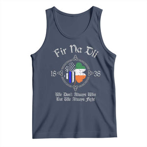 Irish Pride Tank Top Fir Na Dli Men Of Law Shamrock American Irish Flag TS09 Navy Print Your Wear
