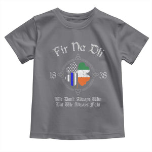 Irish Pride Toddler T Shirt Fir Na Dli Men Of Law Shamrock American Irish Flag TS09 Charcoal Print Your Wear