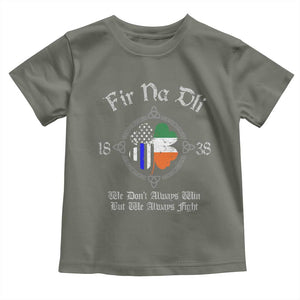 Irish Pride Toddler T Shirt Fir Na Dli Men Of Law Shamrock American Irish Flag TS09 Military Green Print Your Wear