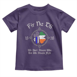 Irish Pride Toddler T Shirt Fir Na Dli Men Of Law Shamrock American Irish Flag TS09 Purple Print Your Wear