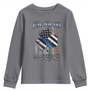 Fir Na Dli Men Of Law Youth Sweatshirt We Don't Always Win But We Always Fight TS09 Charcoal Print Your Wear