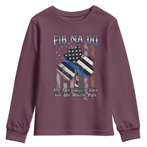Fir Na Dli Men Of Law Youth Sweatshirt We Don't Always Win But We Always Fight TS09 Maroon Print Your Wear