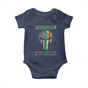 Irish Pride Baby Onesie We Don't Always Win But We Always Fight TS09 Navy Print Your Wear