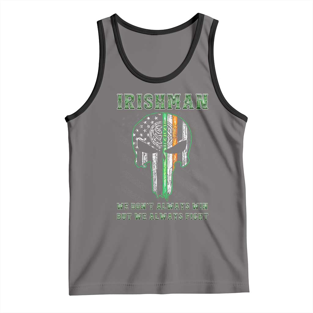 Irish Pride Tank Top We Don't Always Win But We Always Fight TS09 Deep Heather Black Print Your Wear