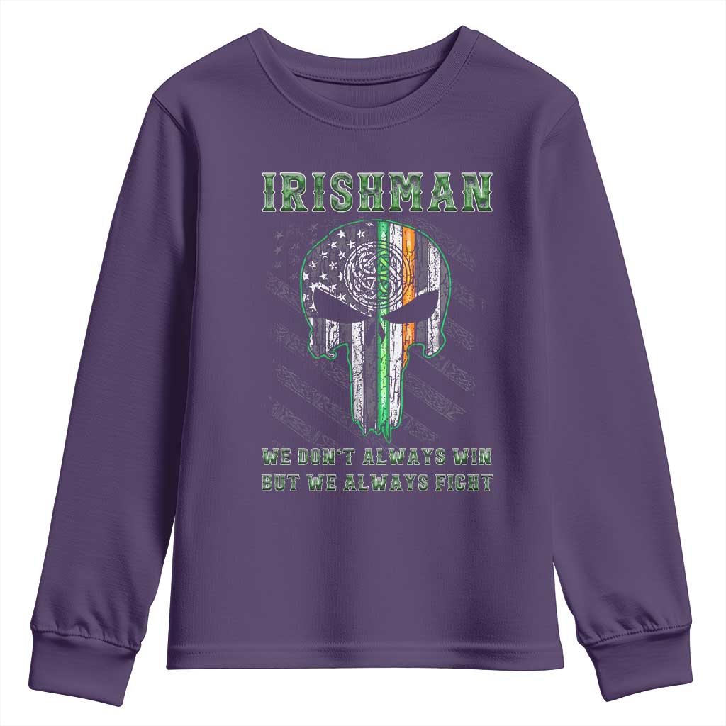 Irish Pride Youth Sweatshirt We Don't Always Win But We Always Fight TS09 Purple Print Your Wear