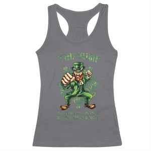 Irish Pride Racerback Tank Top We Don't Always Win But We Always Fight Funny Leprechaun TS09 Charcoal Print Your Wear
