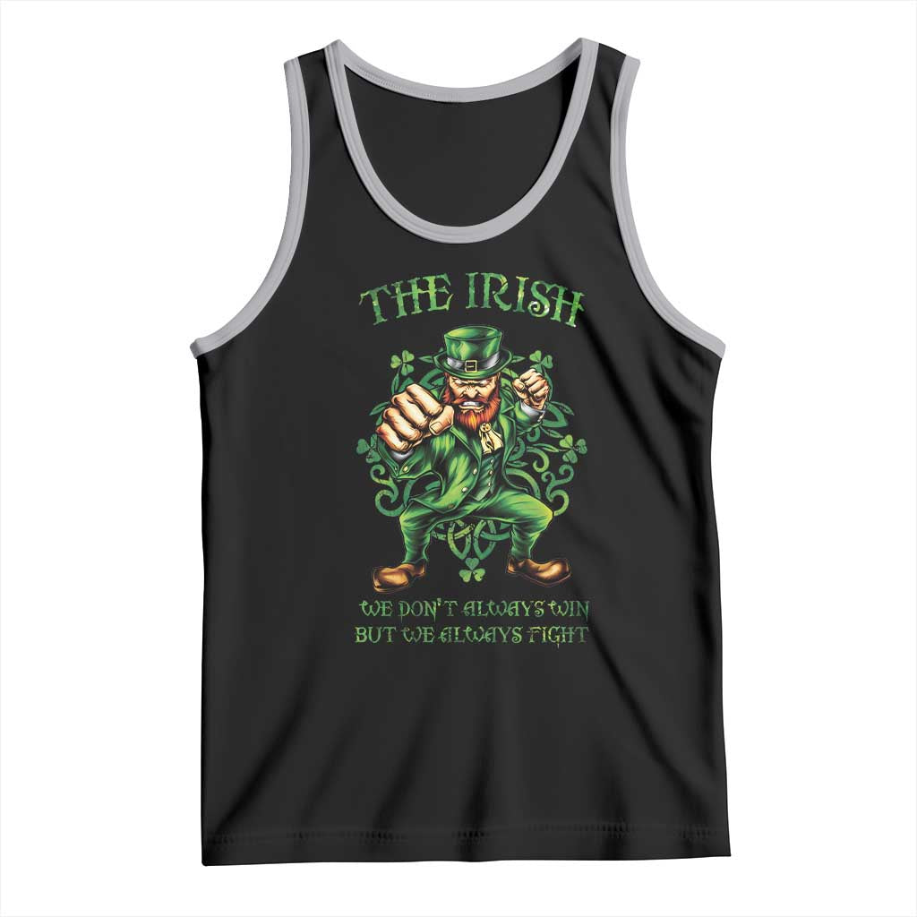 Irish Pride Tank Top We Don't Always Win But We Always Fight Funny Leprechaun TS09 Black Athletic Heather Print Your Wear