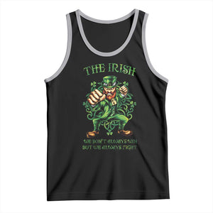 Irish Pride Tank Top We Don't Always Win But We Always Fight Funny Leprechaun TS09 Black Athletic Heather Print Your Wear
