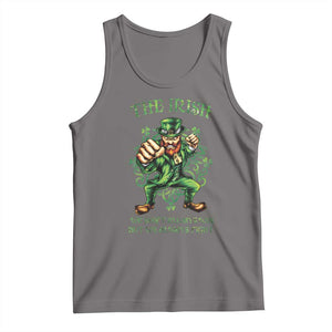 Irish Pride Tank Top We Don't Always Win But We Always Fight Funny Leprechaun TS09 Deep Heather Print Your Wear