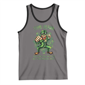 Irish Pride Tank Top We Don't Always Win But We Always Fight Funny Leprechaun TS09 Deep Heather Black Print Your Wear