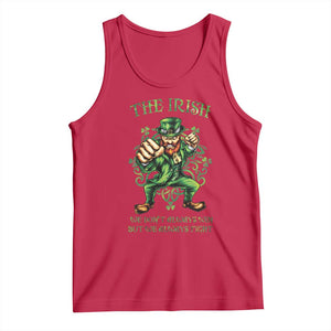 Irish Pride Tank Top We Don't Always Win But We Always Fight Funny Leprechaun TS09 Red Print Your Wear