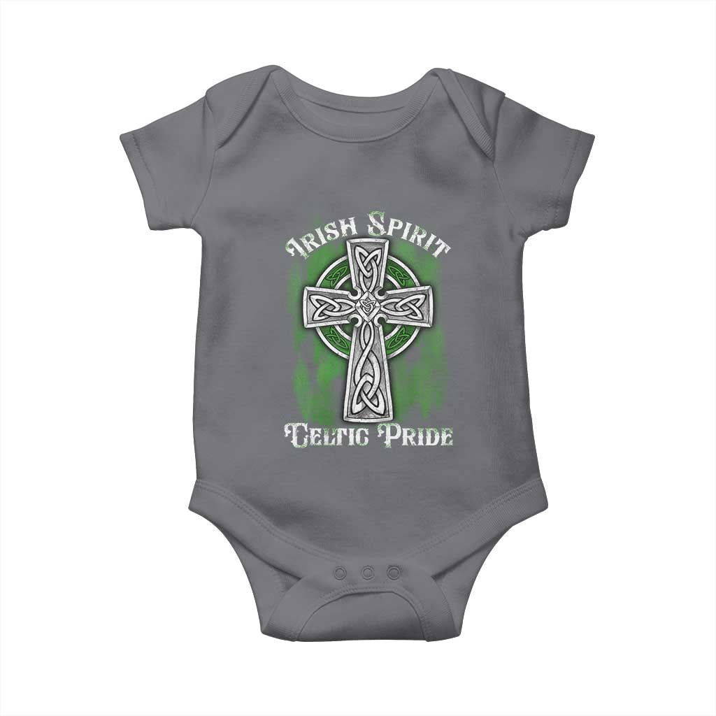 Irish Spirit Celtic Pride Baby Onesie TS09 Charcoal Print Your Wear