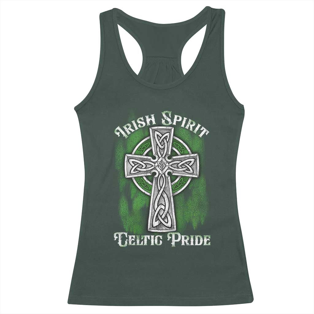 Irish Spirit Celtic Pride Racerback Tank Top TS09 Dark Forest Green Print Your Wear