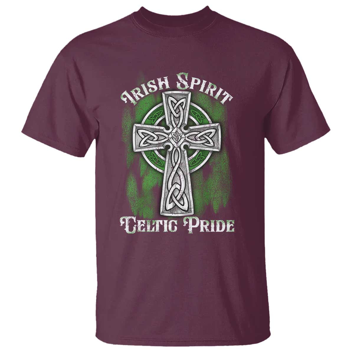 Irish Spirit Celtic Pride T Shirt TS09 Maroon Print Your Wear