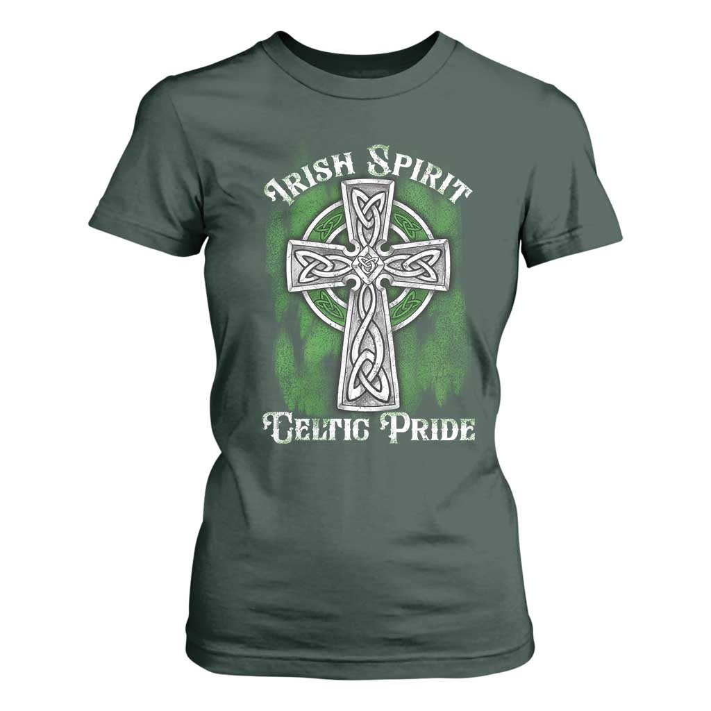 Irish Spirit Celtic Pride T Shirt For Women TS09 Dark Forest Green Print Your Wear