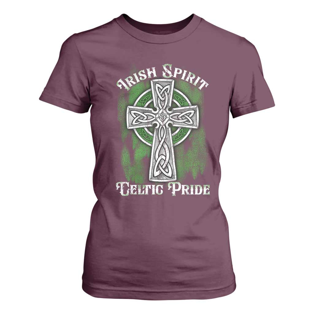 Irish Spirit Celtic Pride T Shirt For Women TS09 Maroon Print Your Wear