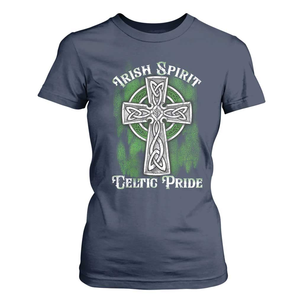 Irish Spirit Celtic Pride T Shirt For Women TS09 Navy Print Your Wear