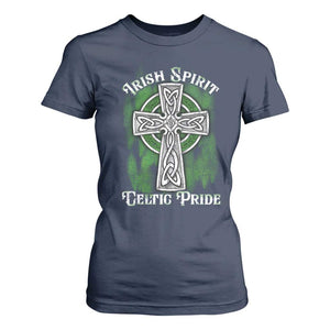 Irish Spirit Celtic Pride T Shirt For Women TS09 Navy Print Your Wear