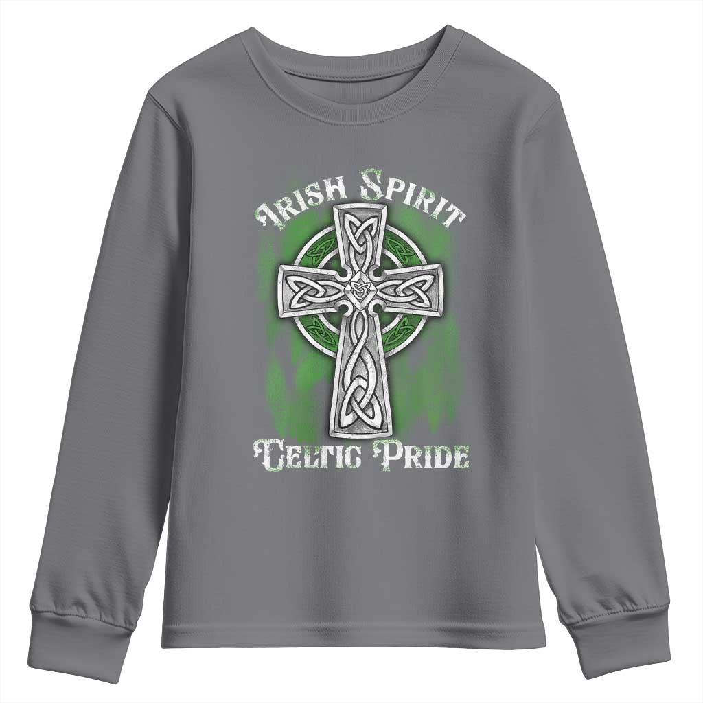 Irish Spirit Celtic Pride Youth Sweatshirt TS09 Charcoal Print Your Wear