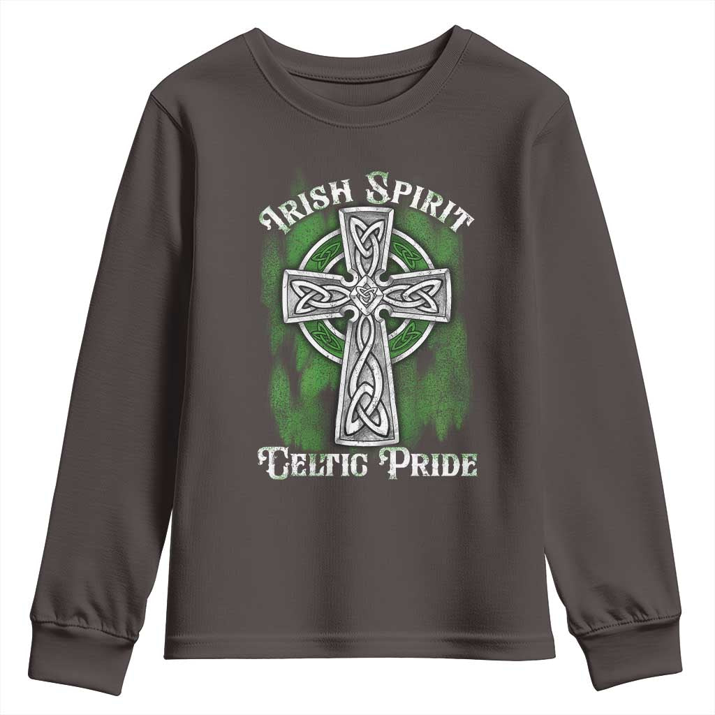 Irish Spirit Celtic Pride Youth Sweatshirt TS09 Dark Chocolate Print Your Wear