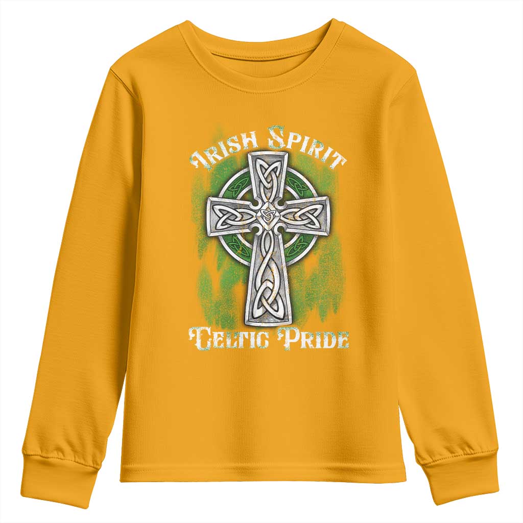 Irish Spirit Celtic Pride Youth Sweatshirt TS09 Gold Print Your Wear