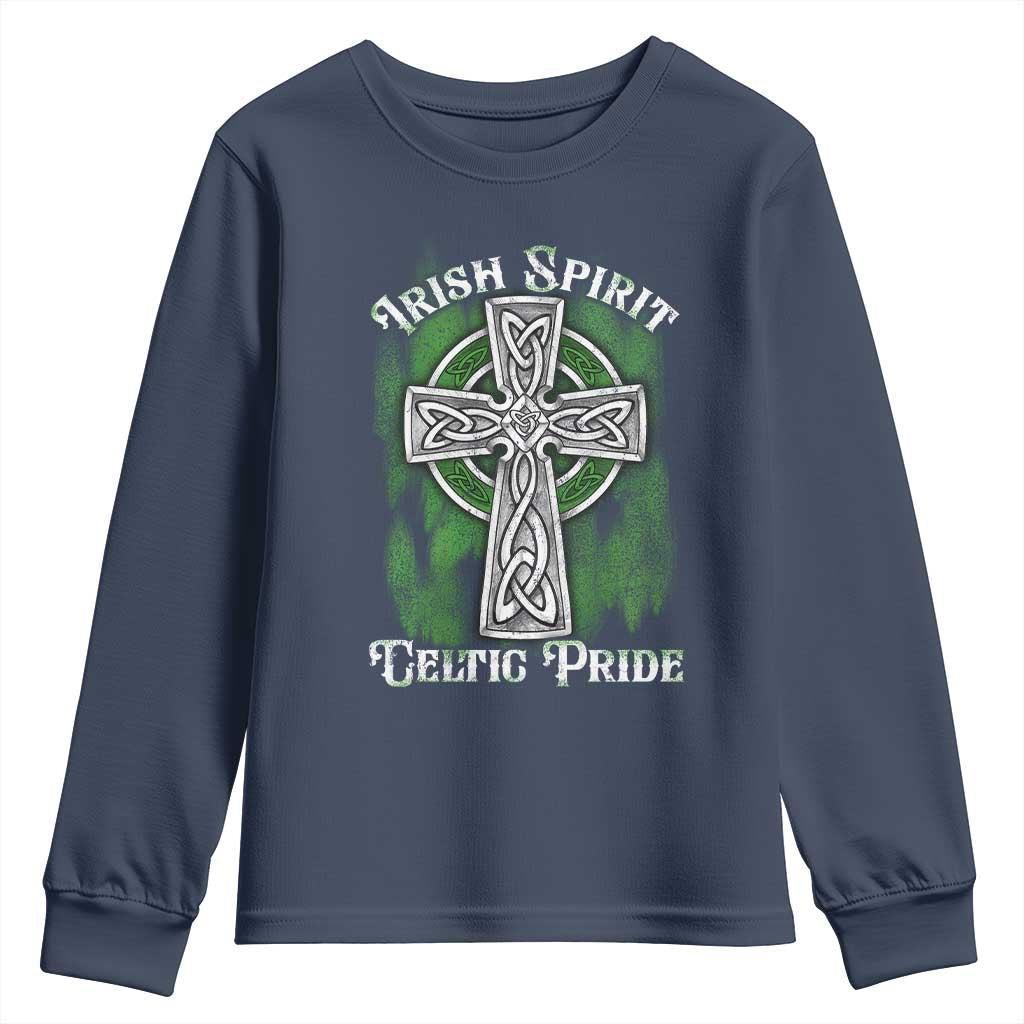 Irish Spirit Celtic Pride Youth Sweatshirt TS09 Navy Print Your Wear