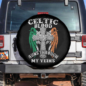 Irish Celtic Pride Spare Tire Cover Celtic Blood Runs Through My Veins TS09 No hole Black Print Your Wear