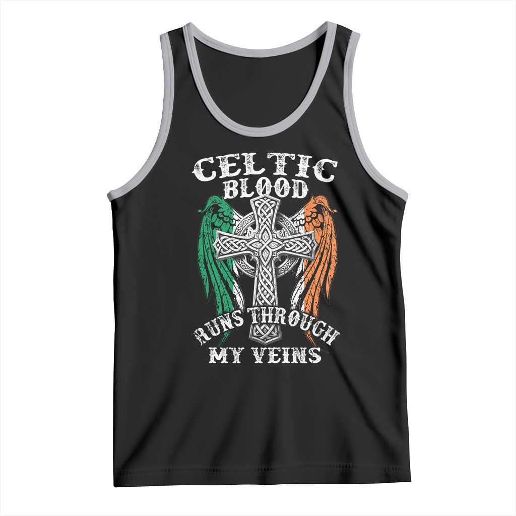 Irish Celtic Pride Tank Top Celtic Blood Runs Through My Veins TS09 Black Athletic Heather Print Your Wear