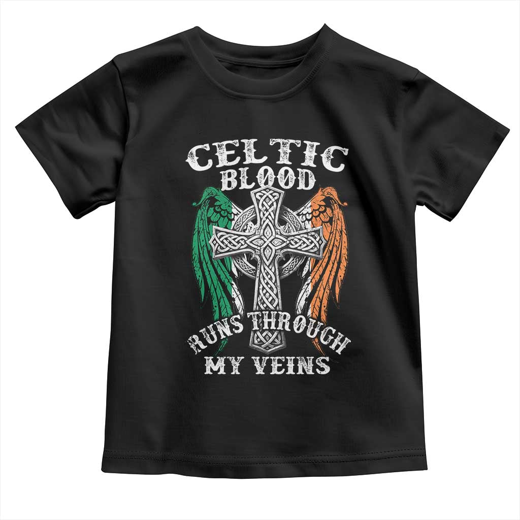 Irish Celtic Pride Toddler T Shirt Celtic Blood Runs Through My Veins TS09 Black Print Your Wear