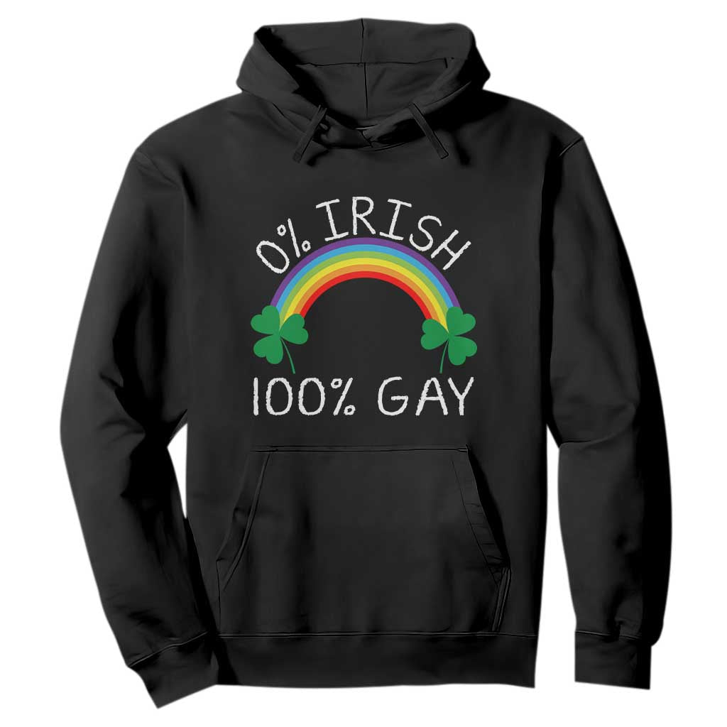 Funny St. Patrick's Day LGBT Hoodie 0 Irish 100 Gay Rainbow Shamrock TS09 Black Print Your Wear