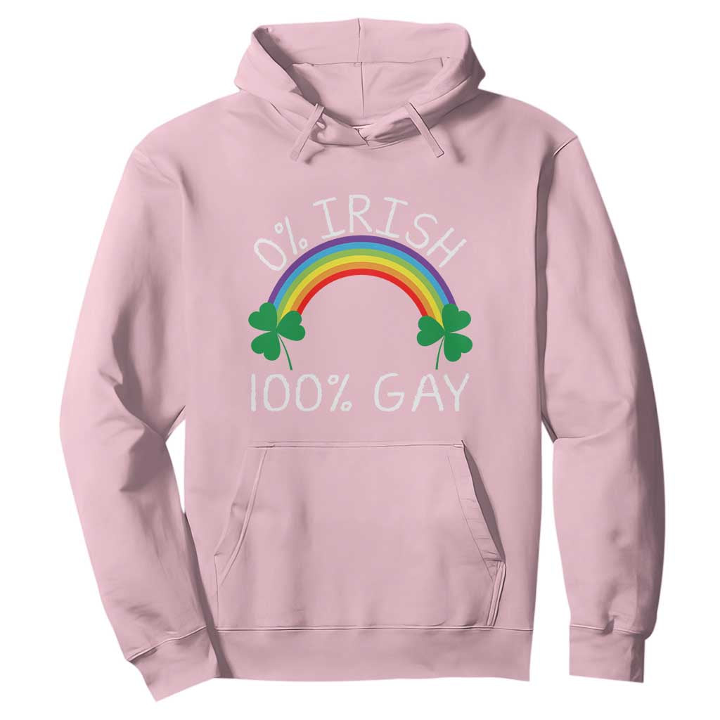 Funny St. Patrick's Day LGBT Hoodie 0 Irish 100 Gay Rainbow Shamrock TS09 Light Pink Print Your Wear