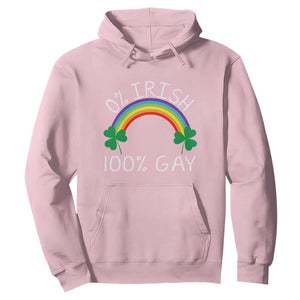 Funny St. Patrick's Day LGBT Hoodie 0 Irish 100 Gay Rainbow Shamrock TS09 Light Pink Print Your Wear