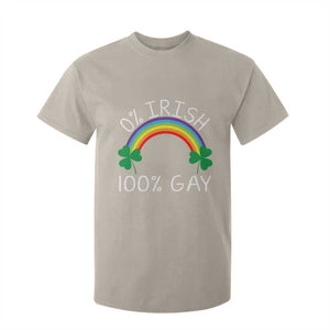 Funny St. Patrick's Day LGBT T Shirt For Kid 0 Irish 100 Gay Rainbow Shamrock TS09 Sand Print Your Wear