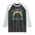 Funny St. Patrick's Day LGBT Raglan Shirt 0 Irish 100 Gay Rainbow Shamrock TS09 Black White Print Your Wear