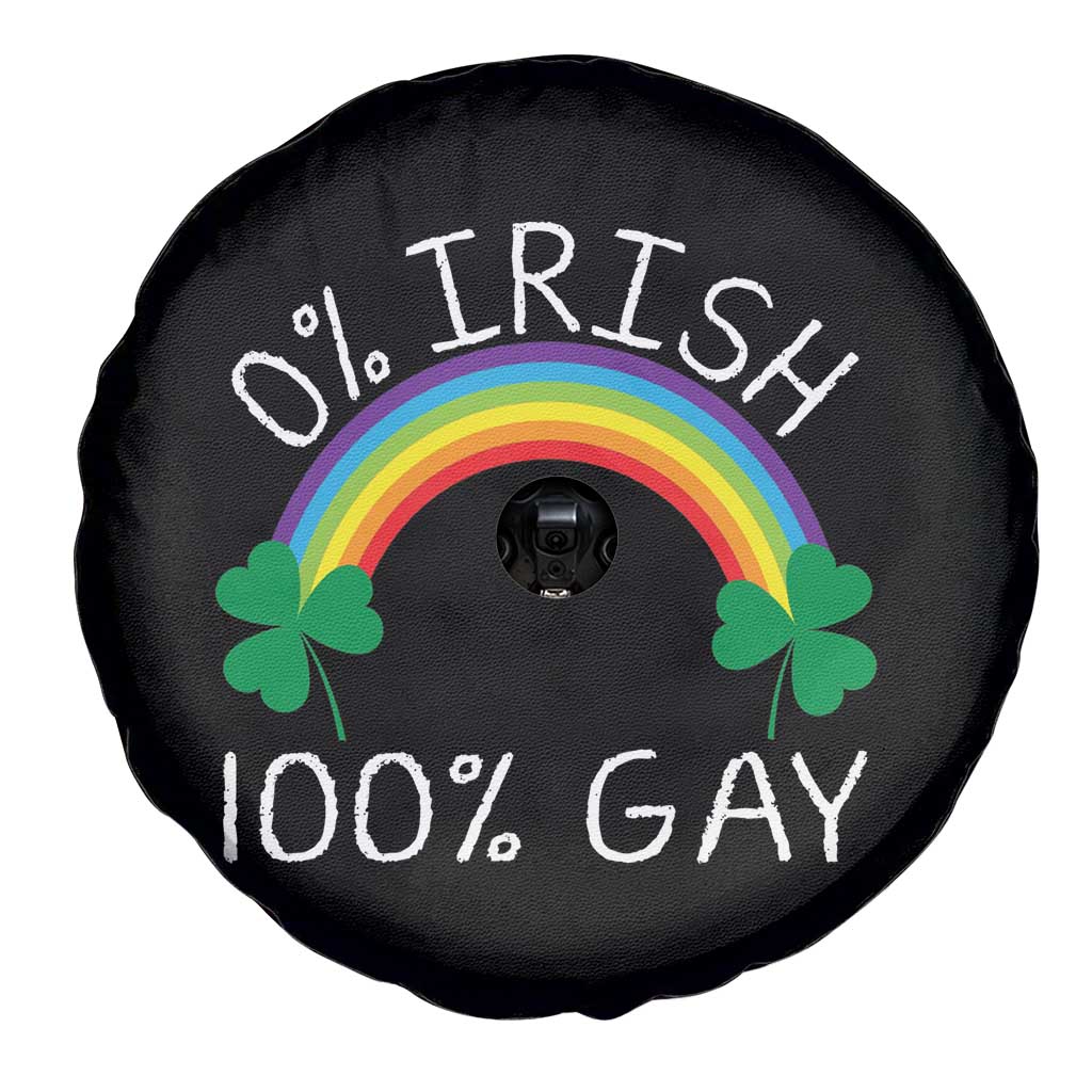 Funny St. Patrick's Day LGBT Spare Tire Cover 0 Irish 100 Gay Rainbow Shamrock TS09 Print Your Wear