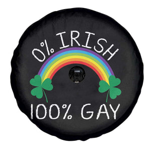Funny St. Patrick's Day LGBT Spare Tire Cover 0 Irish 100 Gay Rainbow Shamrock TS09 Print Your Wear