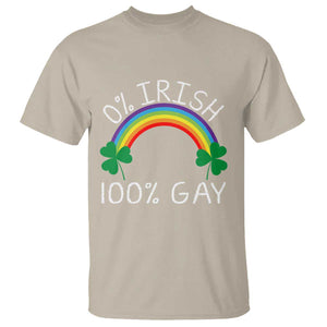Funny St. Patrick's Day LGBT T Shirt 0 Irish 100 Gay Rainbow Shamrock TS09 Sand Print Your Wear