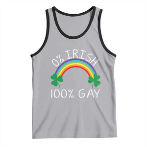 Funny St. Patrick's Day LGBT Tank Top 0 Irish 100 Gay Rainbow Shamrock TS09 Athletic Heather Black Print Your Wear