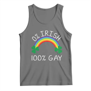 Funny St. Patrick's Day LGBT Tank Top 0 Irish 100 Gay Rainbow Shamrock TS09 Black Heather Print Your Wear