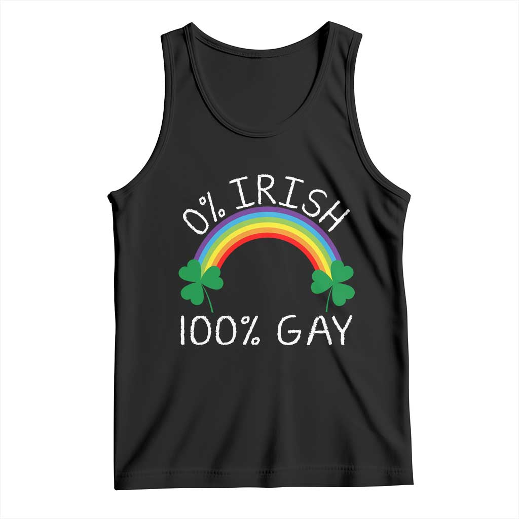 Funny St. Patrick's Day LGBT Tank Top 0 Irish 100 Gay Rainbow Shamrock TS09 Black Print Your Wear
