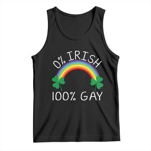Funny St. Patrick's Day LGBT Tank Top 0 Irish 100 Gay Rainbow Shamrock TS09 Black Print Your Wear