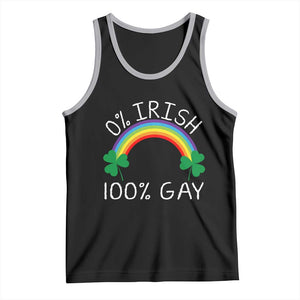 Funny St. Patrick's Day LGBT Tank Top 0 Irish 100 Gay Rainbow Shamrock TS09 Black Athletic Heather Print Your Wear