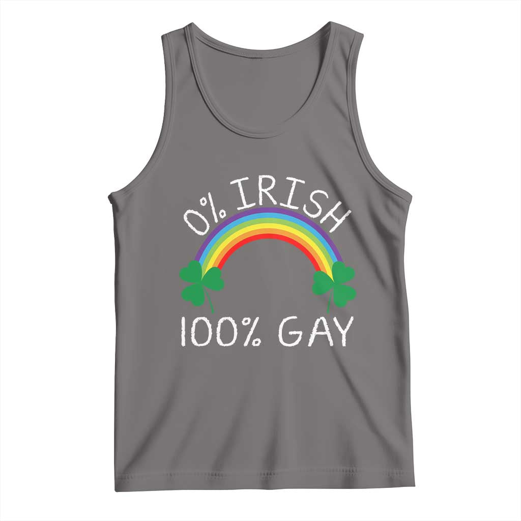Funny St. Patrick's Day LGBT Tank Top 0 Irish 100 Gay Rainbow Shamrock TS09 Deep Heather Print Your Wear