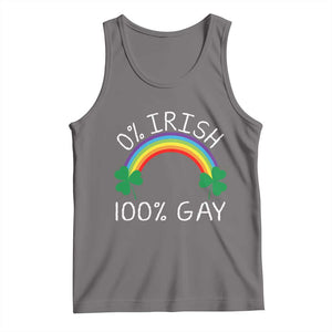 Funny St. Patrick's Day LGBT Tank Top 0 Irish 100 Gay Rainbow Shamrock TS09 Deep Heather Print Your Wear