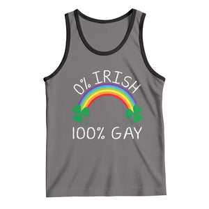 Funny St. Patrick's Day LGBT Tank Top 0 Irish 100 Gay Rainbow Shamrock TS09 Deep Heather Black Print Your Wear
