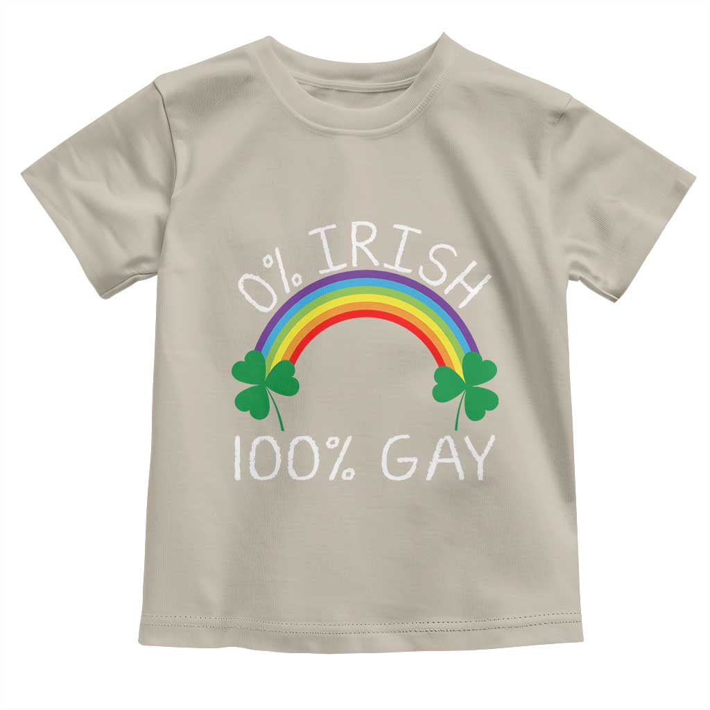 Funny St. Patrick's Day LGBT Toddler T Shirt 0 Irish 100 Gay Rainbow Shamrock TS09 Sand Print Your Wear