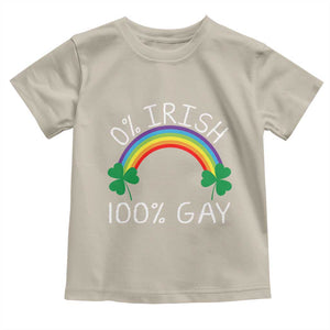 Funny St. Patrick's Day LGBT Toddler T Shirt 0 Irish 100 Gay Rainbow Shamrock TS09 Sand Print Your Wear